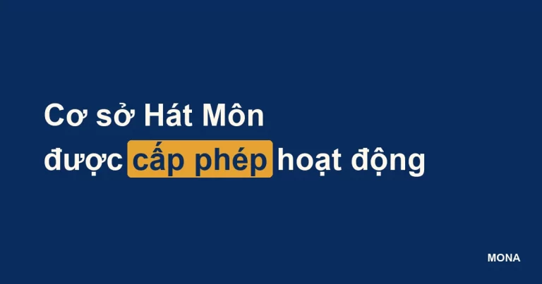Thẻ thông báo cơ sở Hát Môn được cấp phép hoạt động