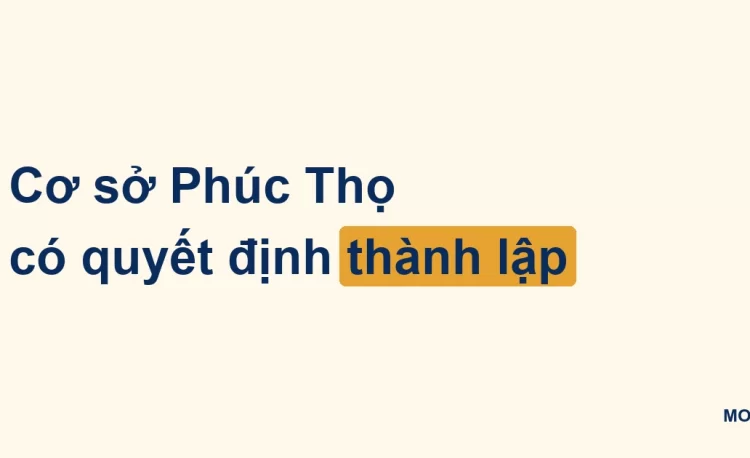 Thẻ thông báo cơ sở Phúc Thọ có quyết định thành lập